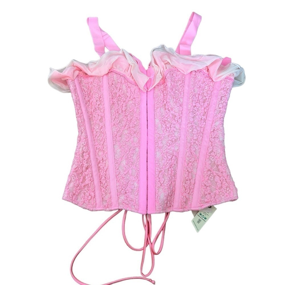 Free People We are HAH Seams Like A Princess Corset in Rose Quartz Sz XS NWT - Picture 7 of 16